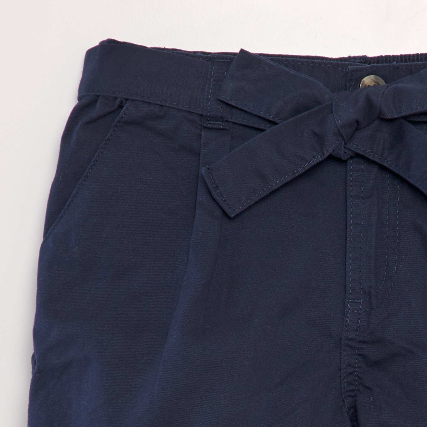 Short de popelina azul