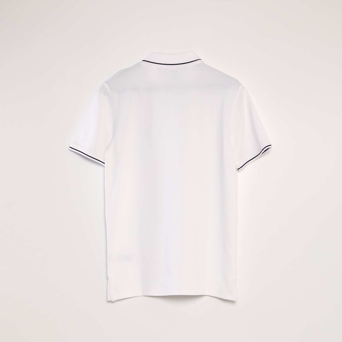 Remera de piqué de algodón blanco