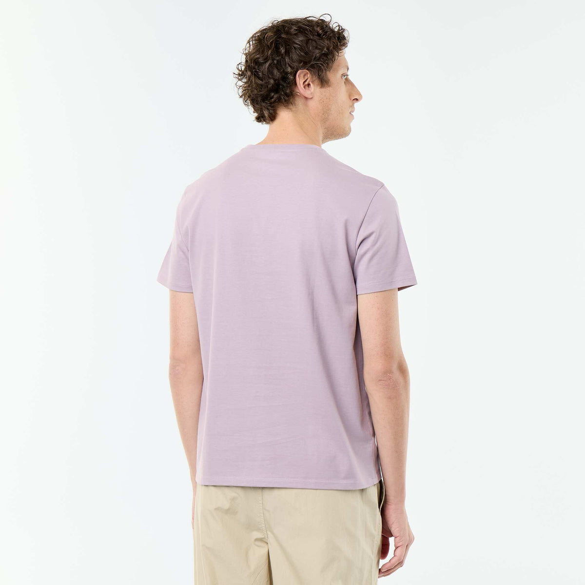Camiseta de algodón con cuello redondo ROSA