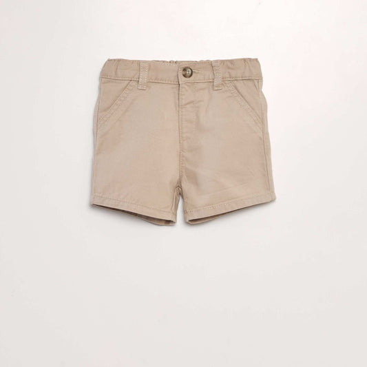 Short chino de sarga BEIGE