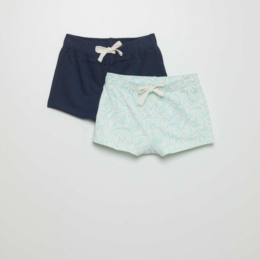 Pack de 2 shorts de punto VERDE