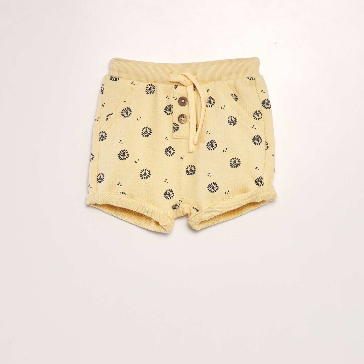 Short de chándal con estampado AMARILLO