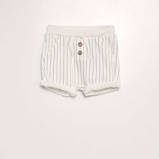 Short de chándal con estampado BLANCO