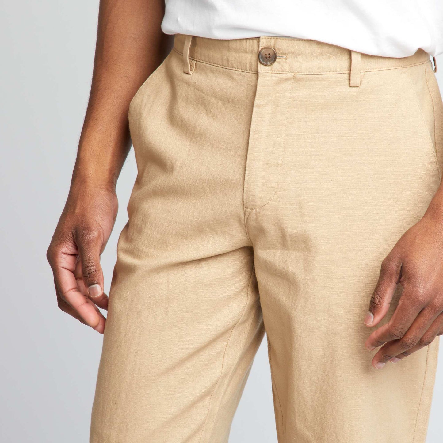 Pantalón chino recto BEIGE