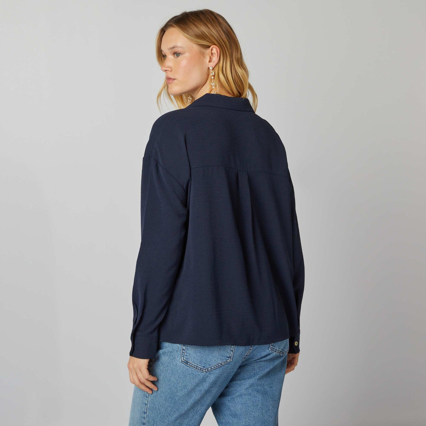 Blusa vaporosa AZUL