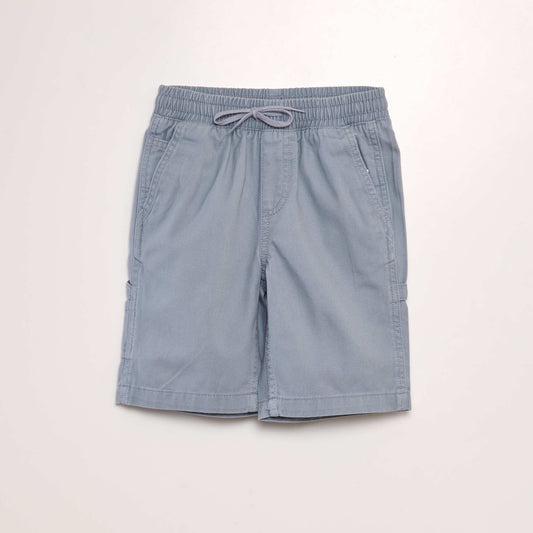 Short elástico tipo jean AZUL