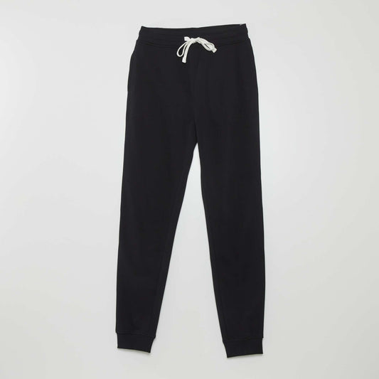 Pantalón de jogging de tejido de chándal negro