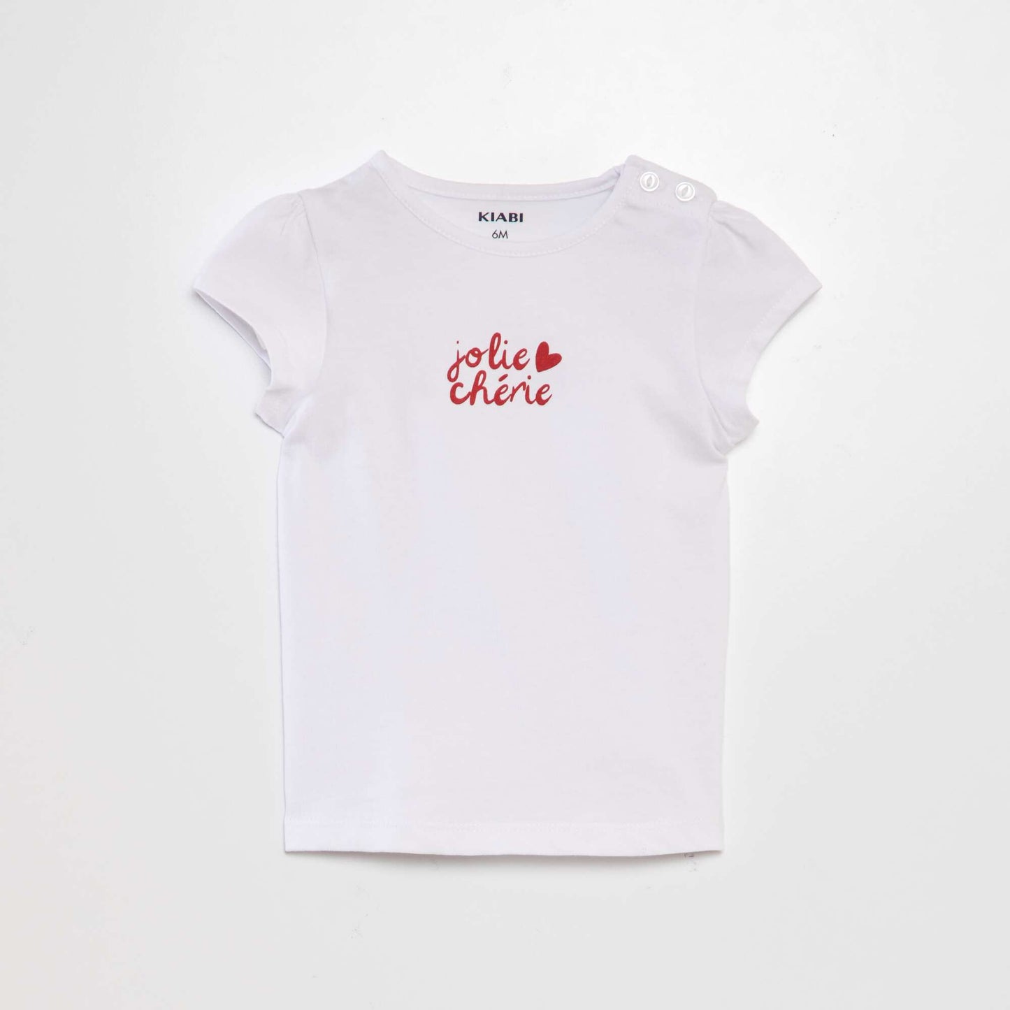 Camiseta con mensaje estampado BLANCO