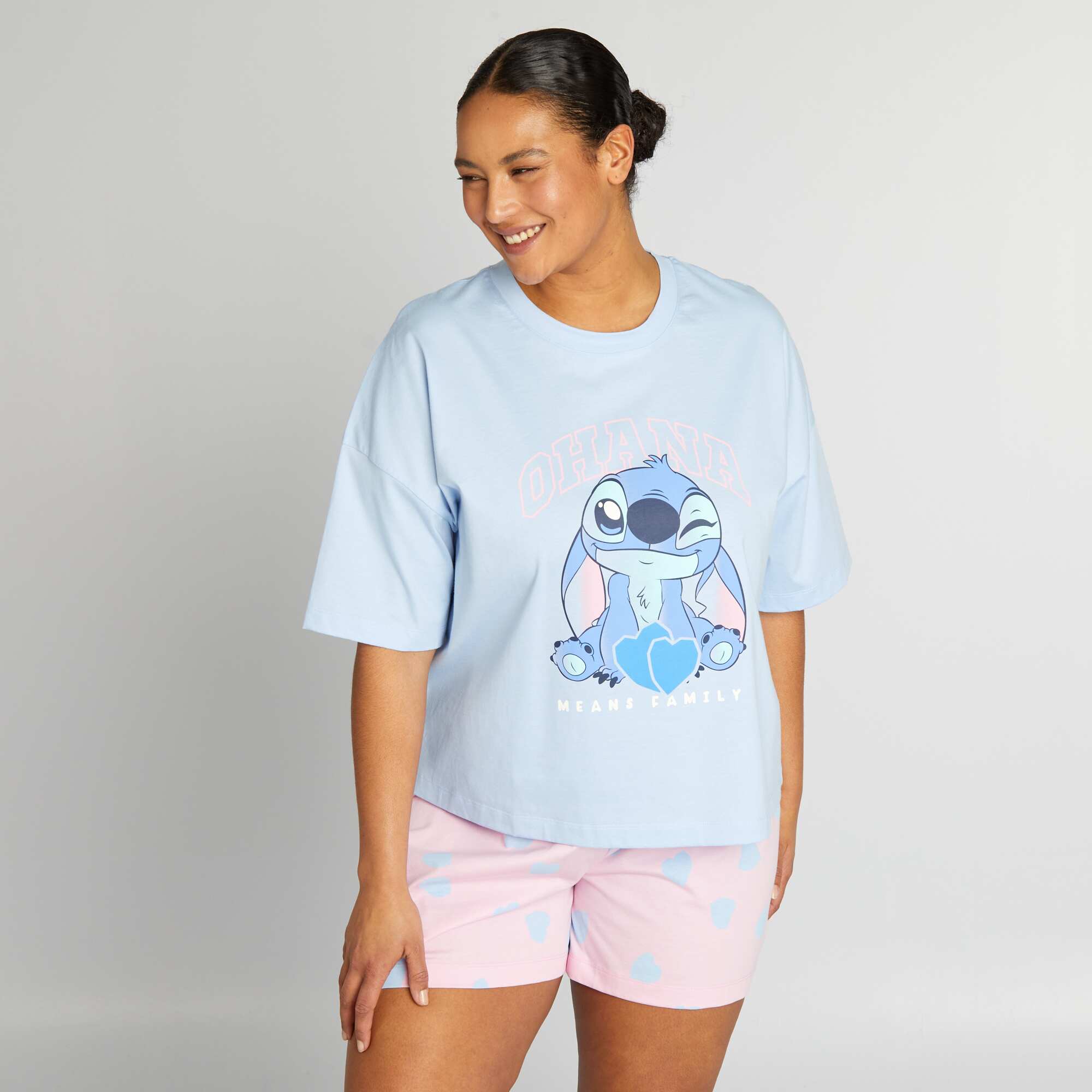 Pijama fashion de stich azul