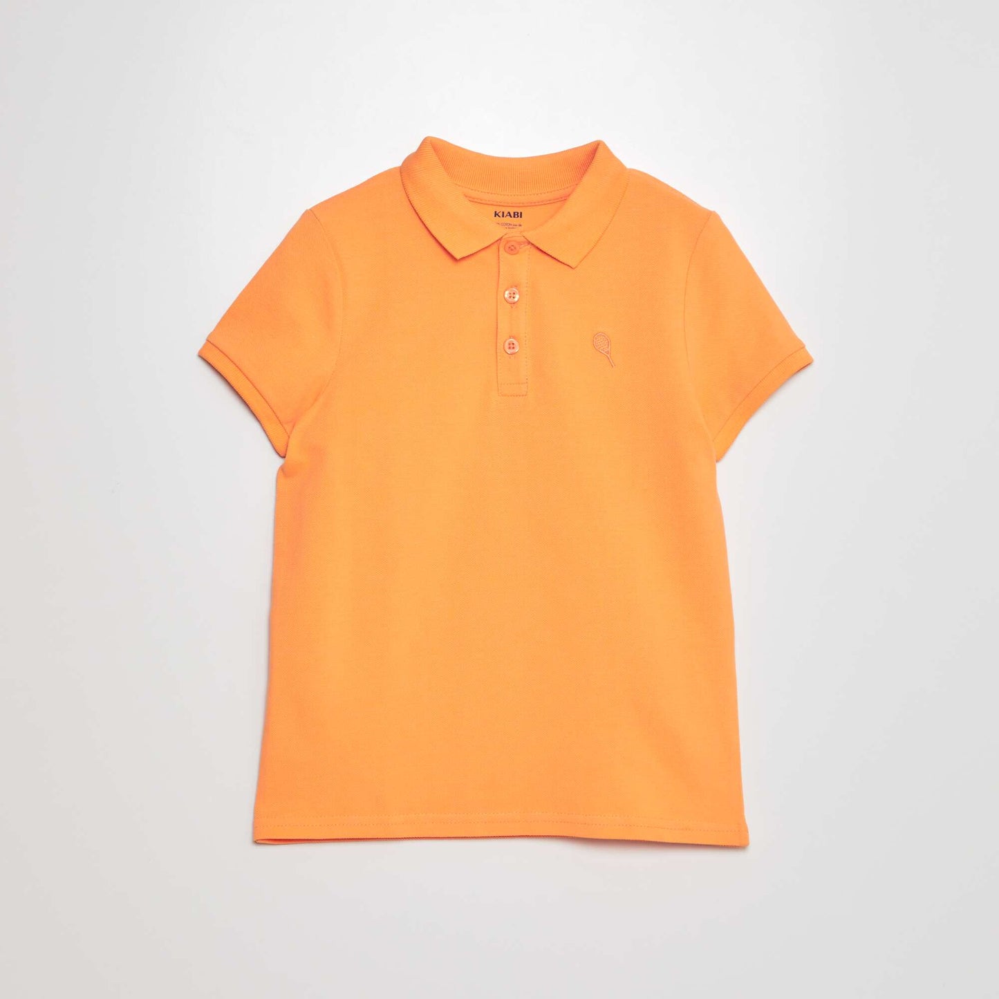 Remera de piqué de algodón NARANJA