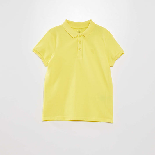 Remera de piqué de algodón amarillo