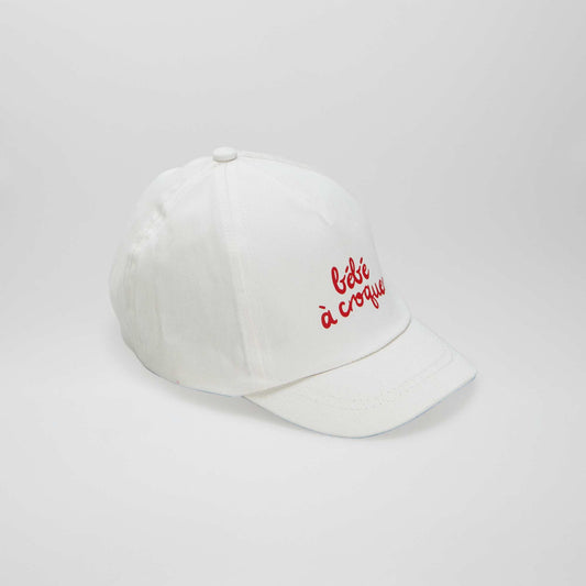 Gorra de tela estampada BLANCO