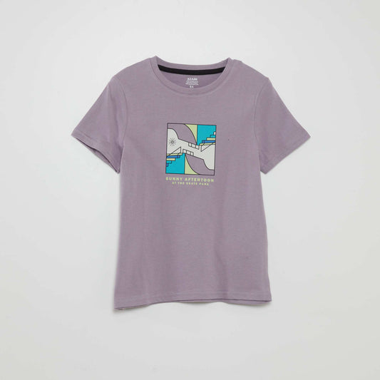 Camiseta estampada con cuello redondo PURPURA