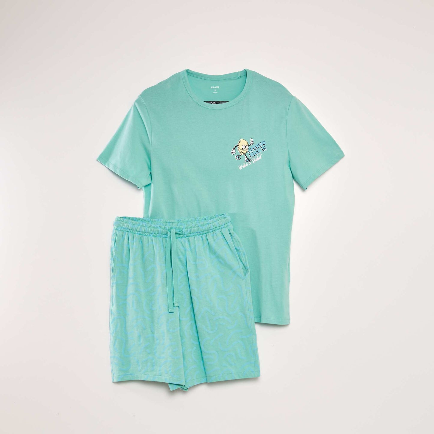 Conjunto de pijama con camiseta + short - 2 piezas VERDE