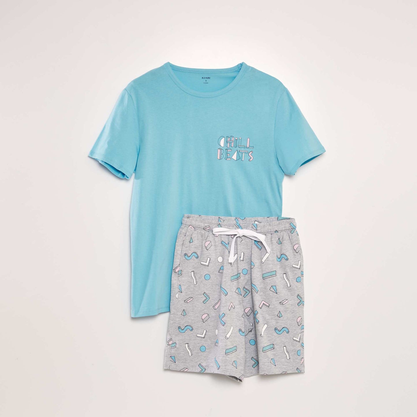 Conjunto de pijama con camiseta + short - 2 piezas GRIS