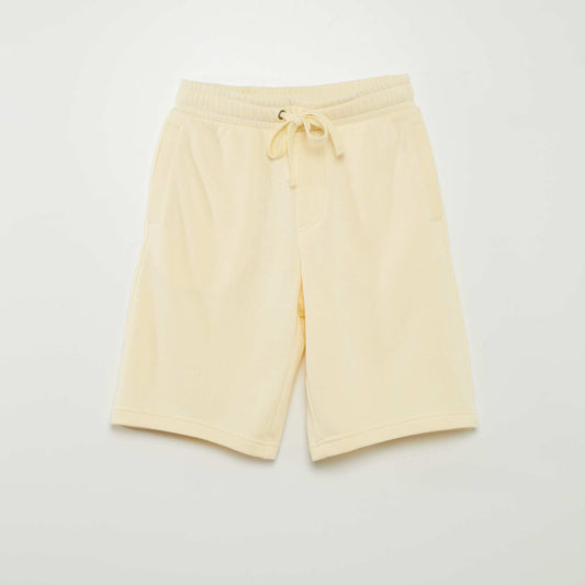 Pantalón corto ligero de chándal liso AMARILLO