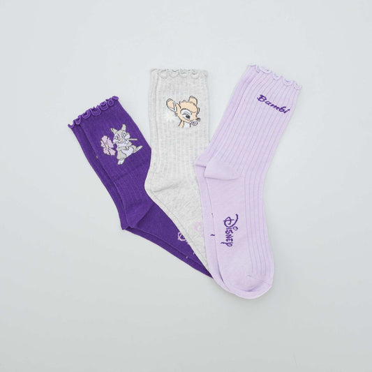 Pack de medias 'Bambi' - 3 pares PURPURA