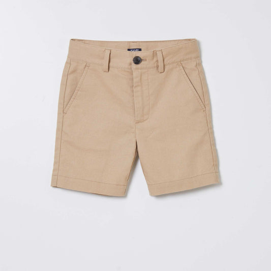 Bermudas tipo chino rectas BEIGE