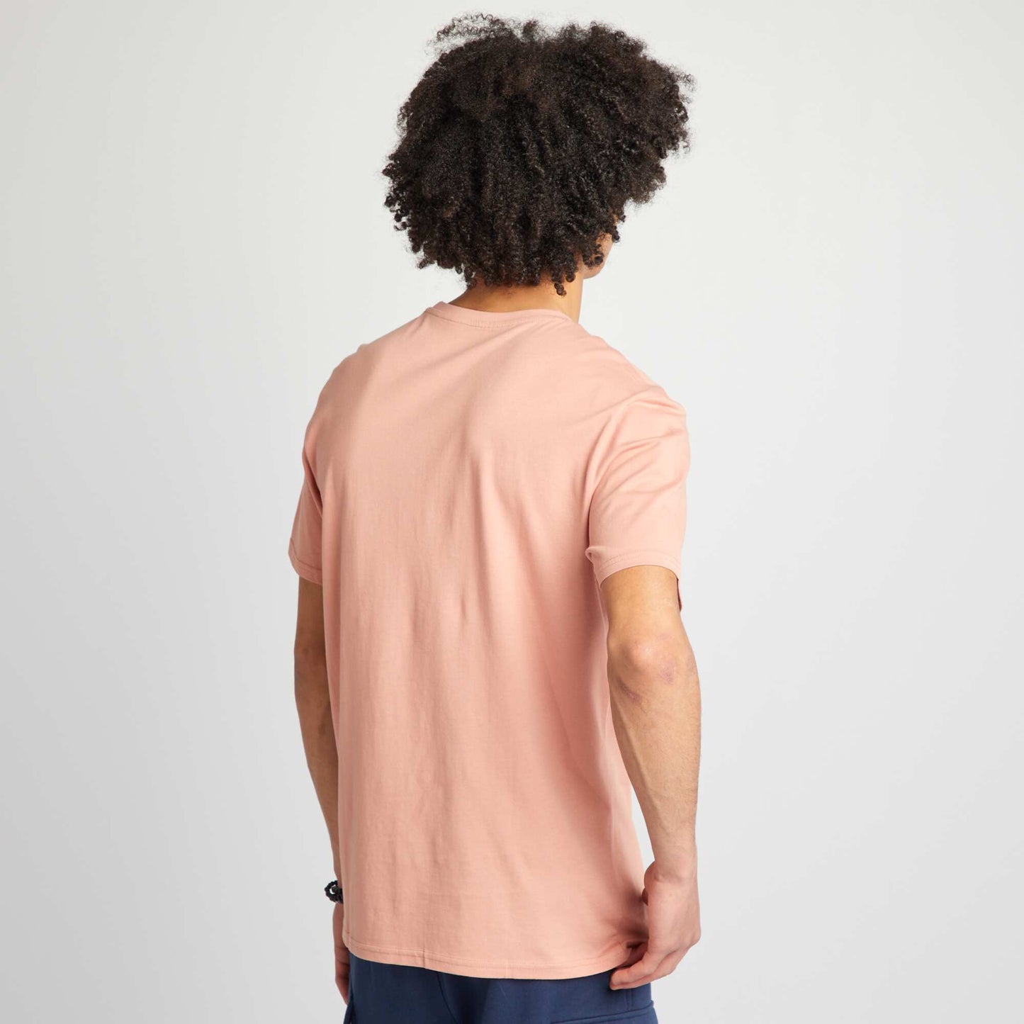 Camiseta de punto con cuello redondo ROSA