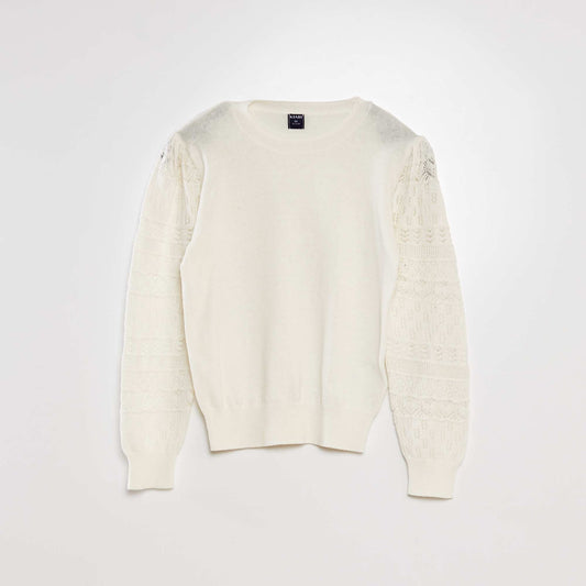 Sweater de punto fino BLANCO