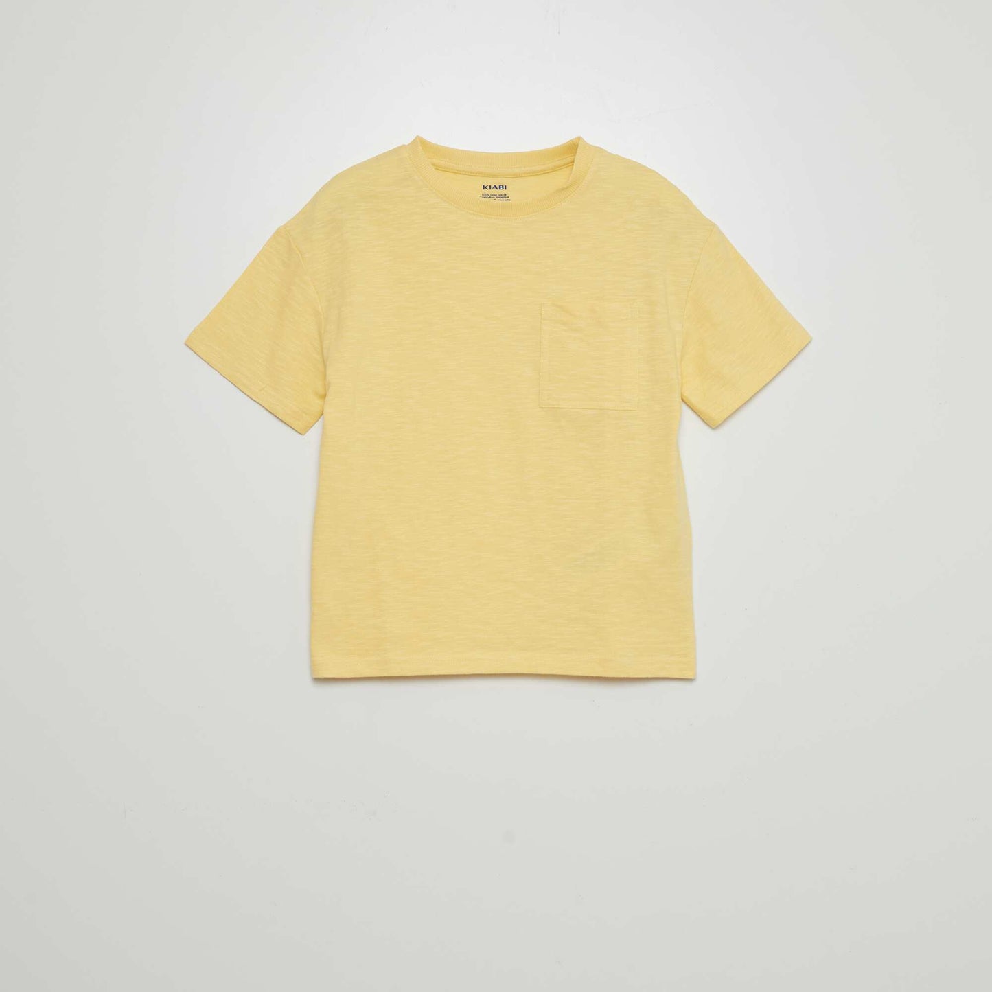 Camiseta ancha con cuello redondo AMARILLO