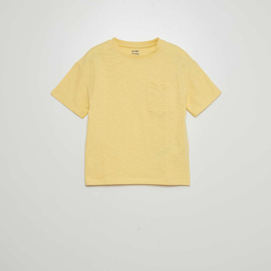 Camiseta ancha con cuello redondo AMARILLO