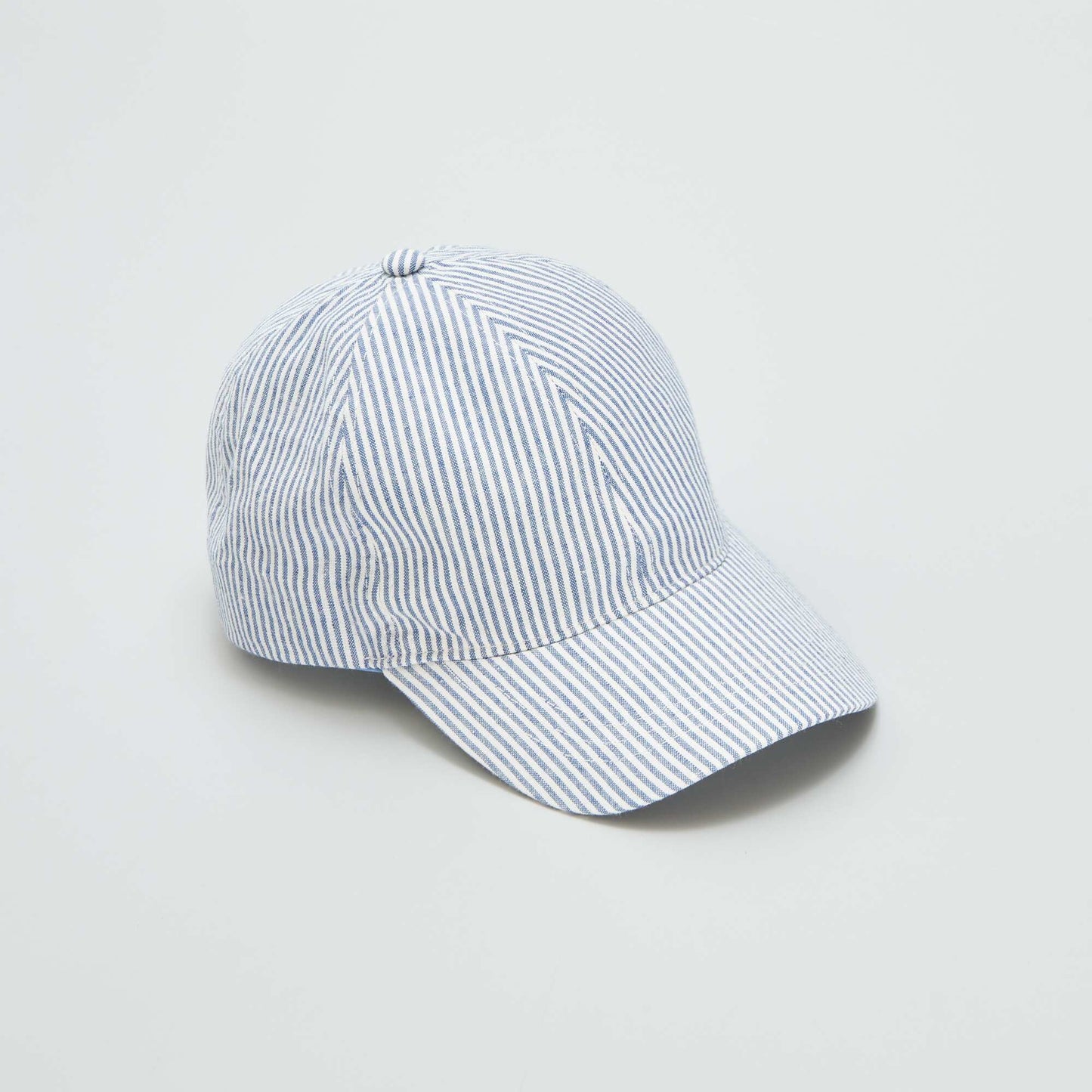 Gorra de tela a rayas AZUL