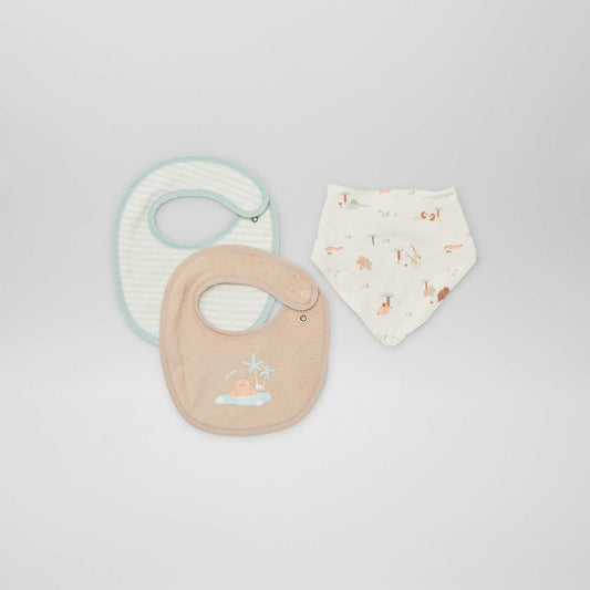 Pack de 3 baberos BEIGE