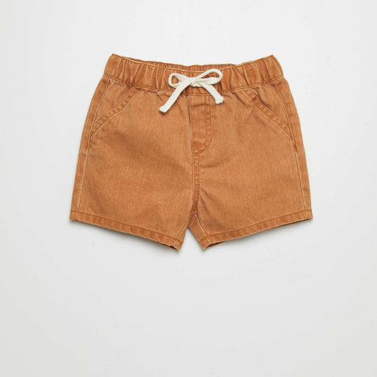 Short jean de color NARANJA