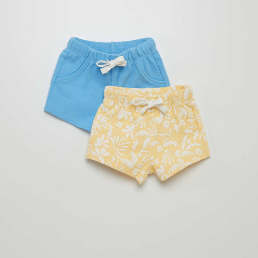 Pack de 2 shorts de chándal finos AMARILLO