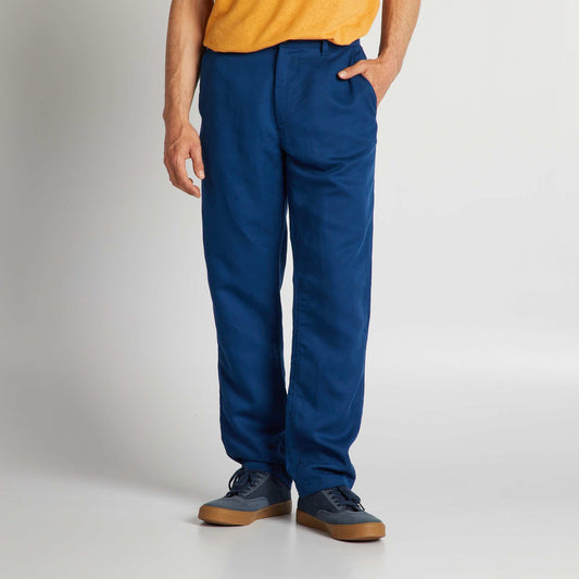 Pantalón chino de lino AZUL