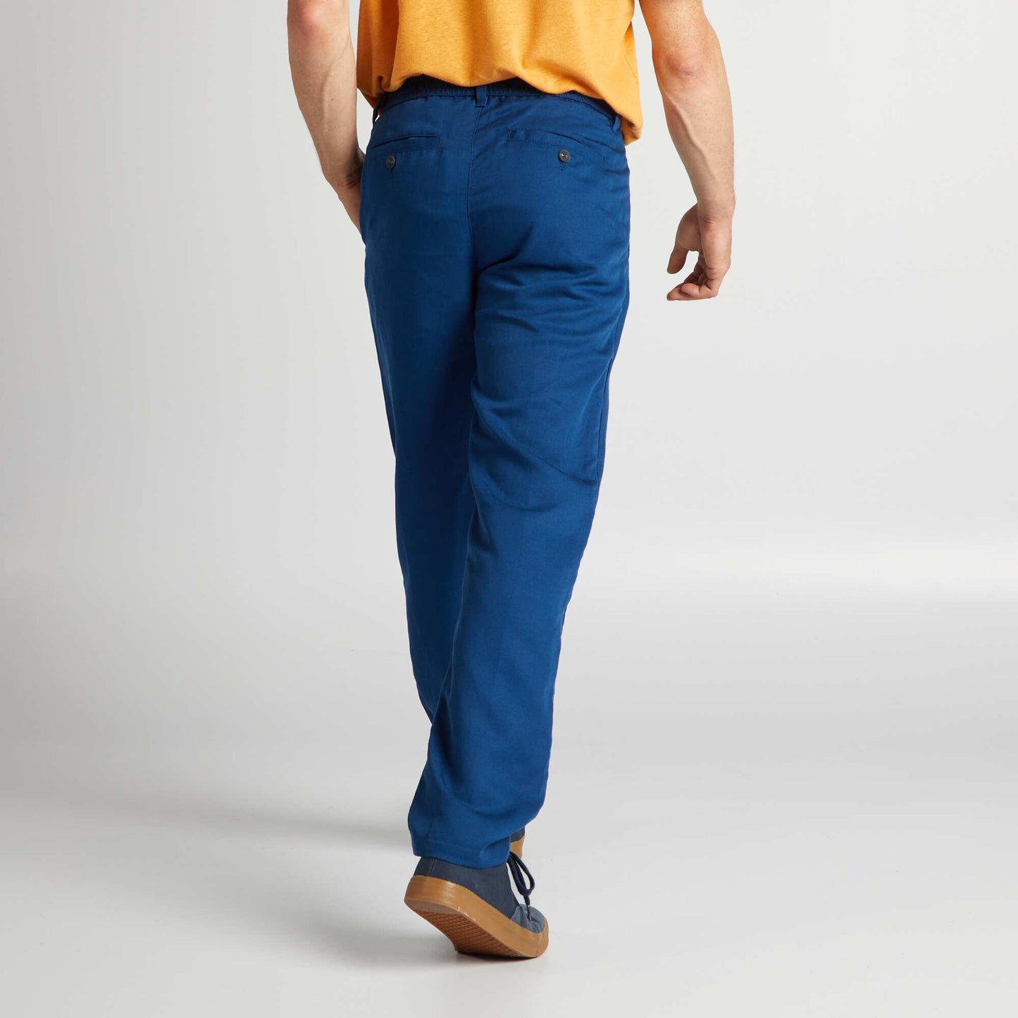 Pantalón chino de lino AZUL