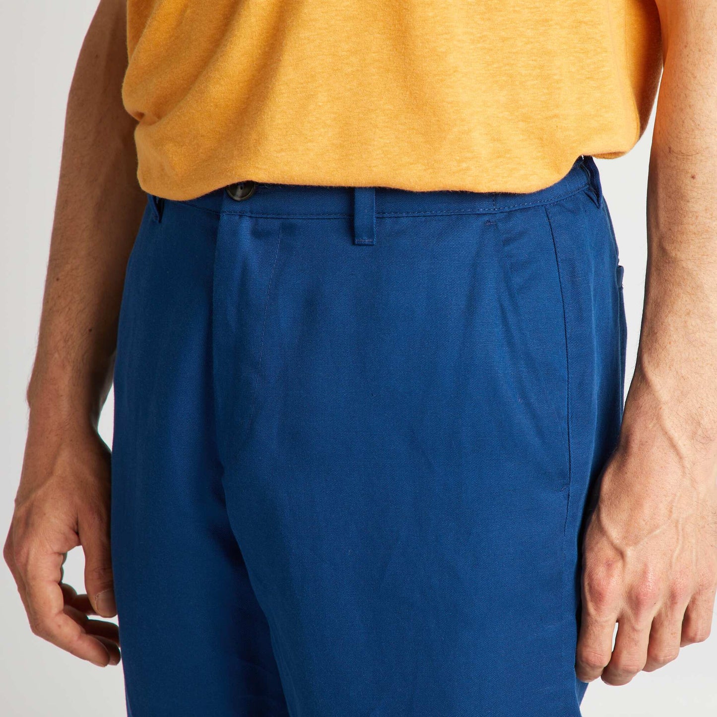 Pantalón chino de lino AZUL