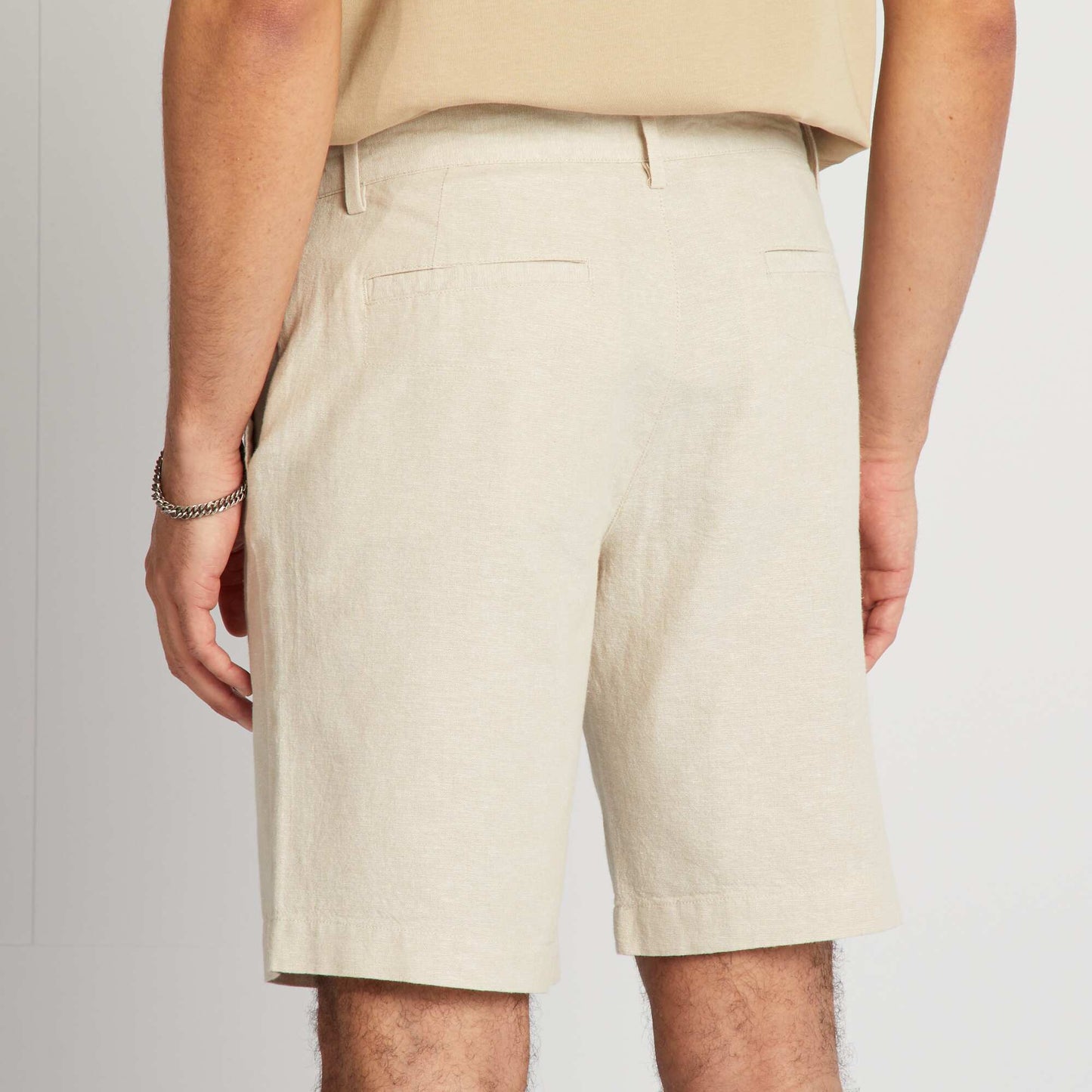 Bermudas de lino BEIGE