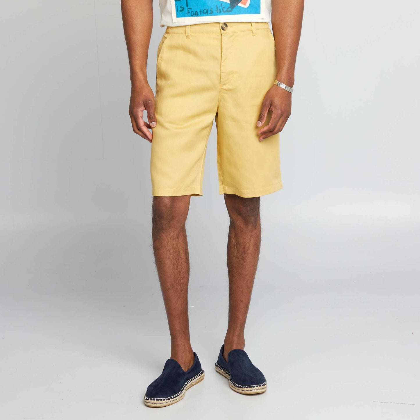 Bermudas de lino BEIGE