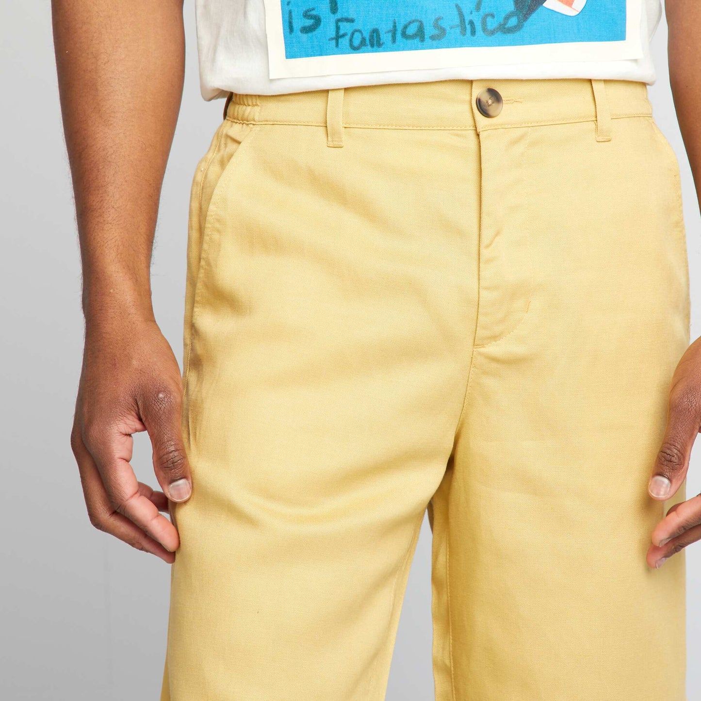 Bermudas de lino BEIGE