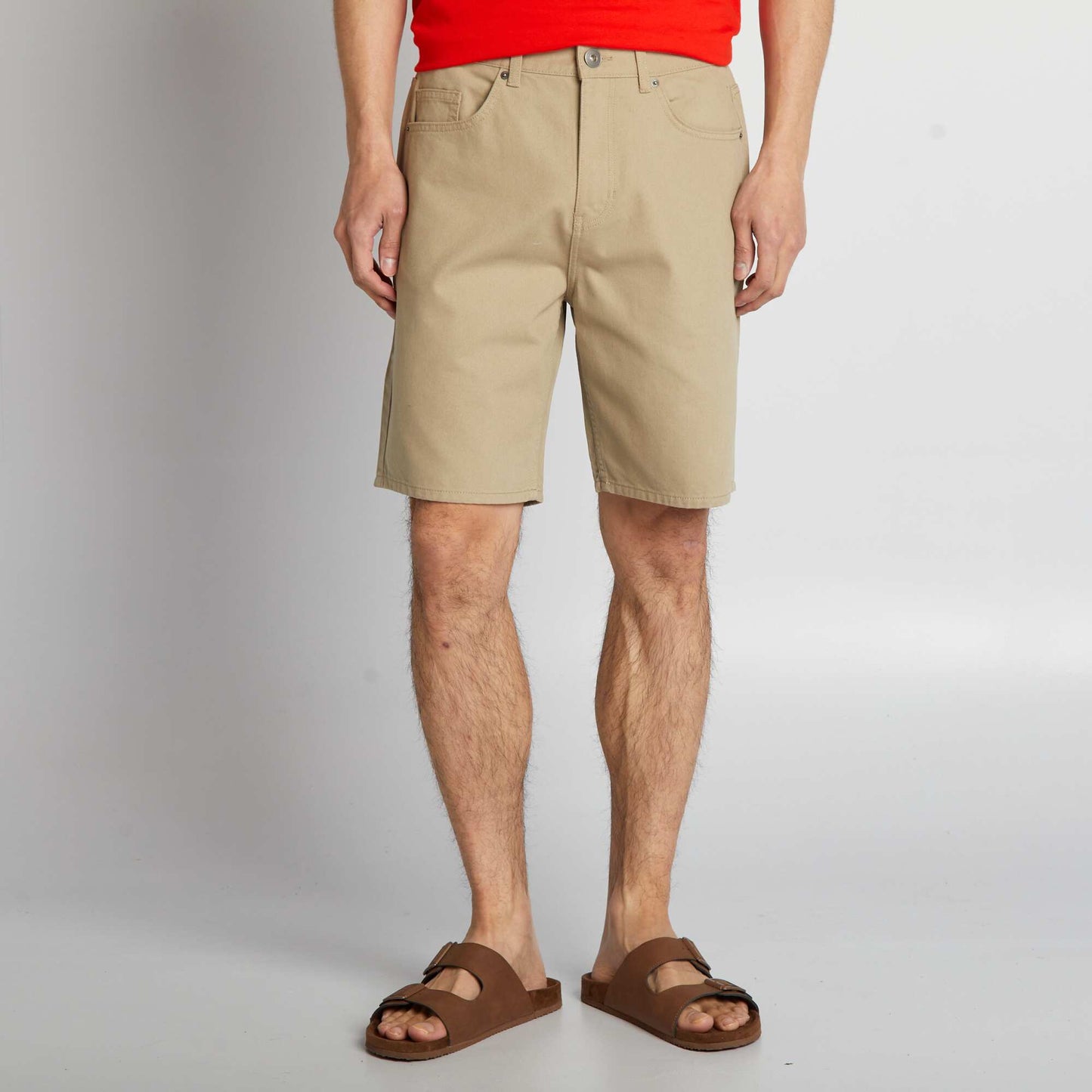 Bermudas vaqueras con 5 bolsillos BEIGE