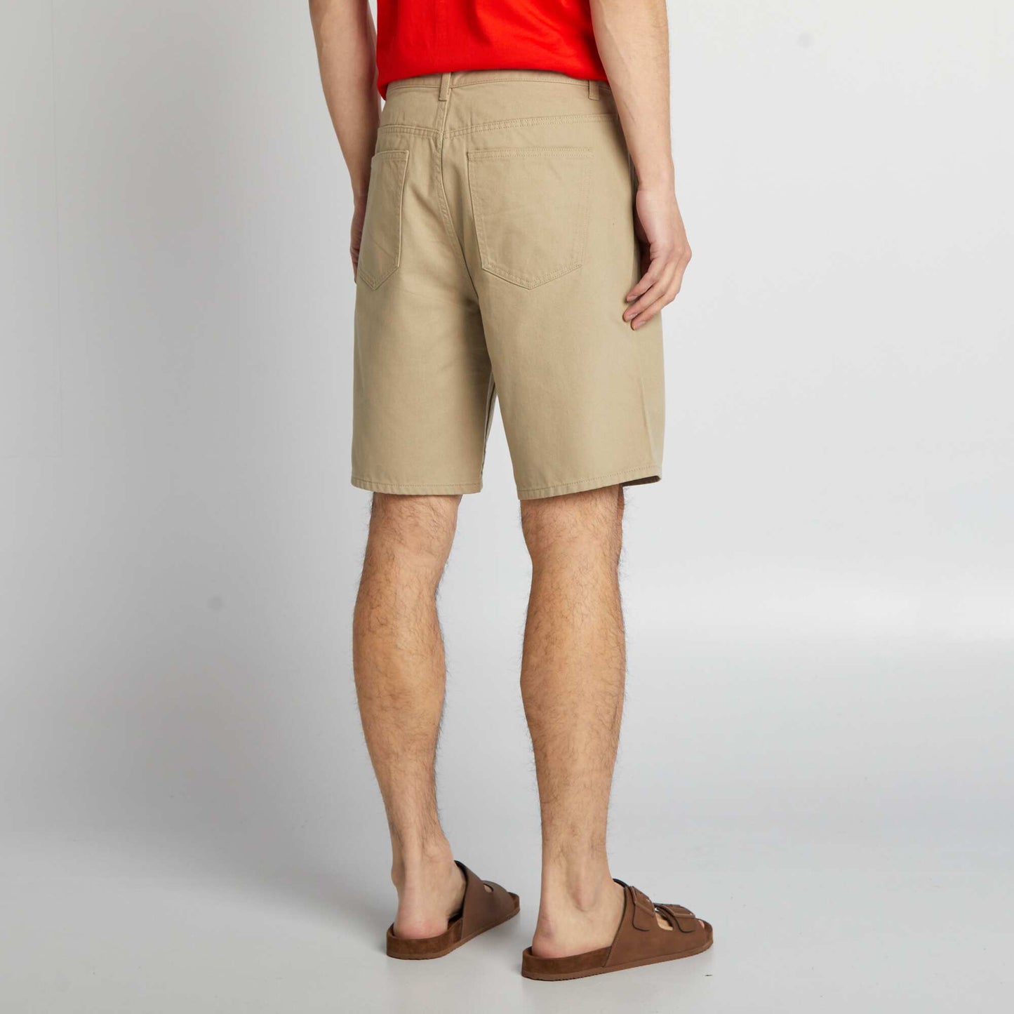 Bermudas vaqueras con 5 bolsillos BEIGE