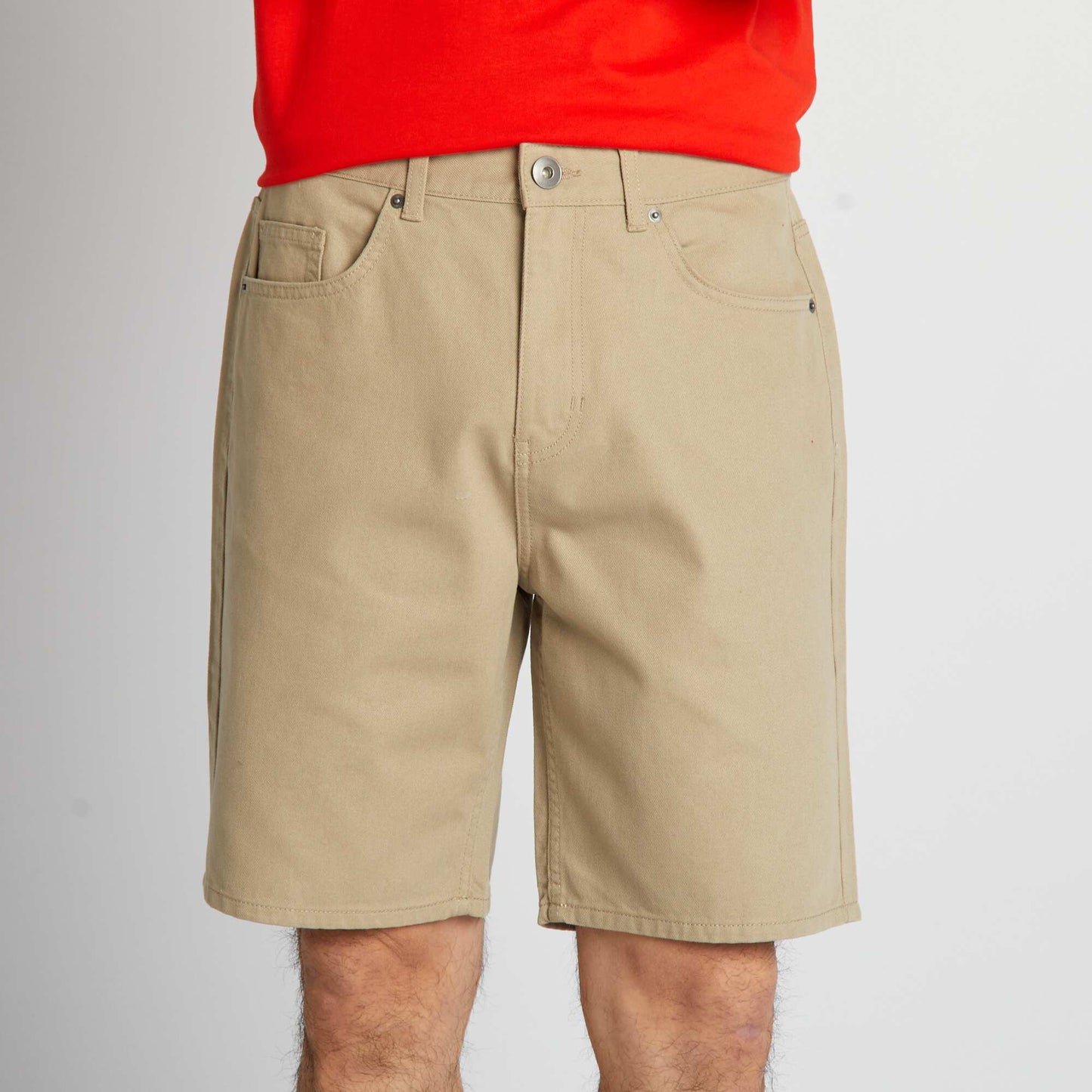 Bermudas vaqueras con 5 bolsillos BEIGE