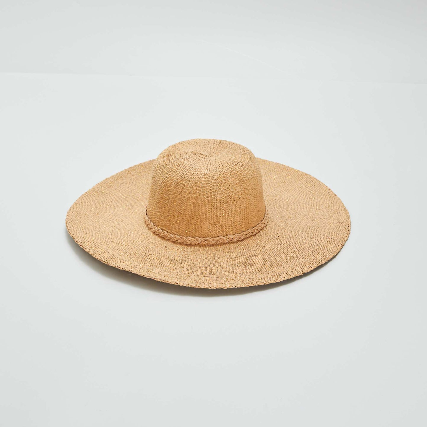 Sombrero de paja tipo capelina BEIGE