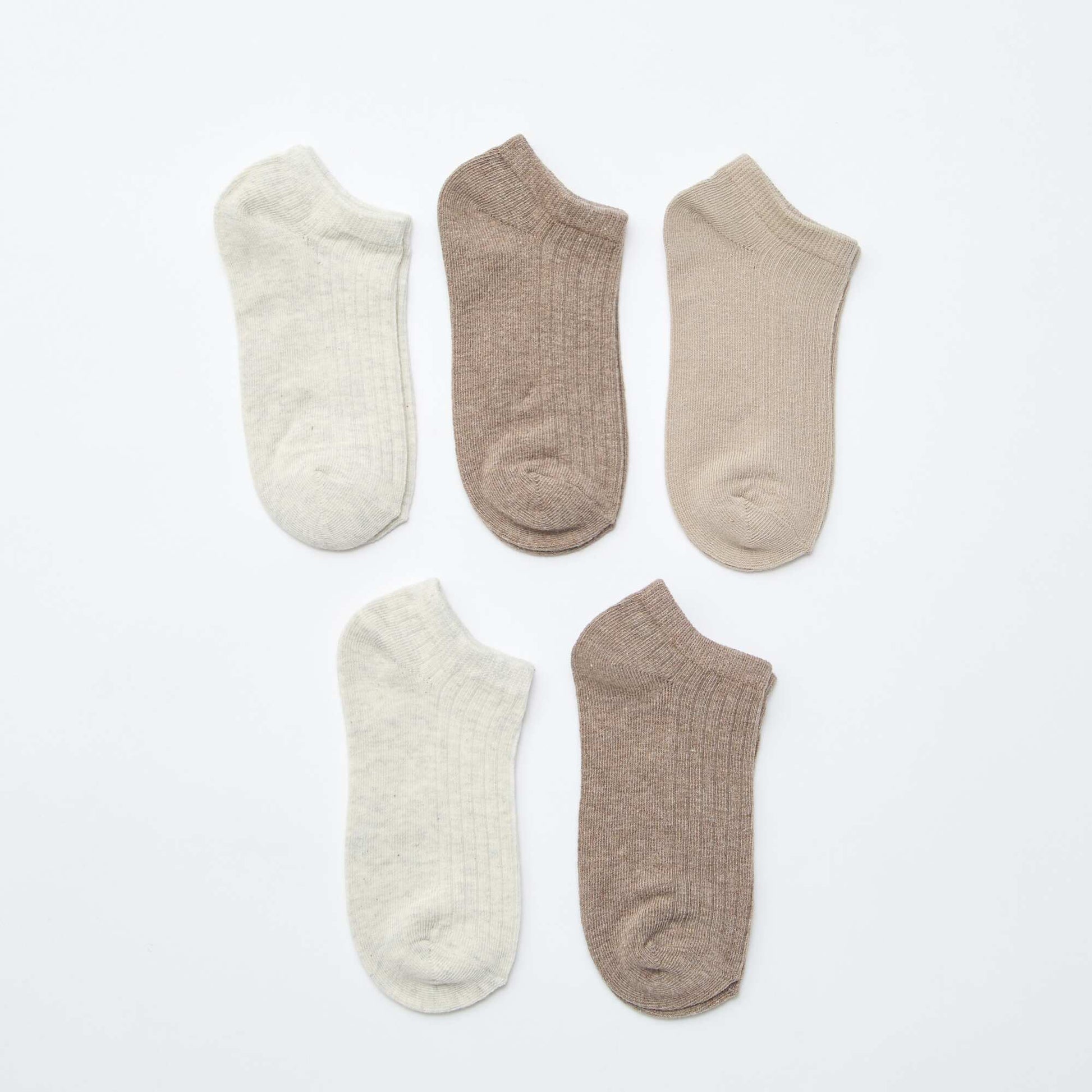 Pack de 5 pares de medias invisibles BEIGE