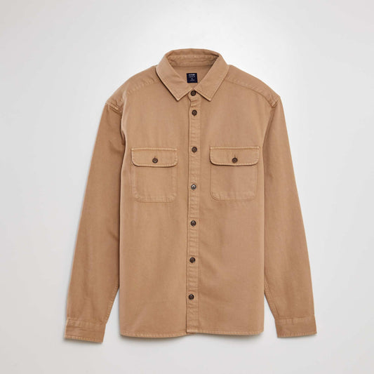 Sobrecamisa vaquera BEIGE