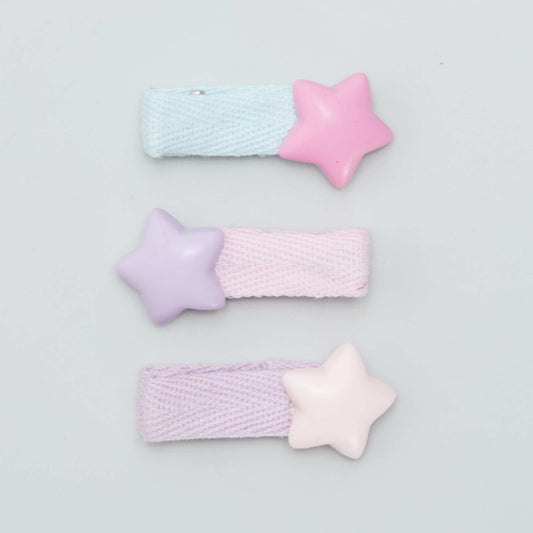 Pack de 3 pinzas de púas de estrella PURPURA