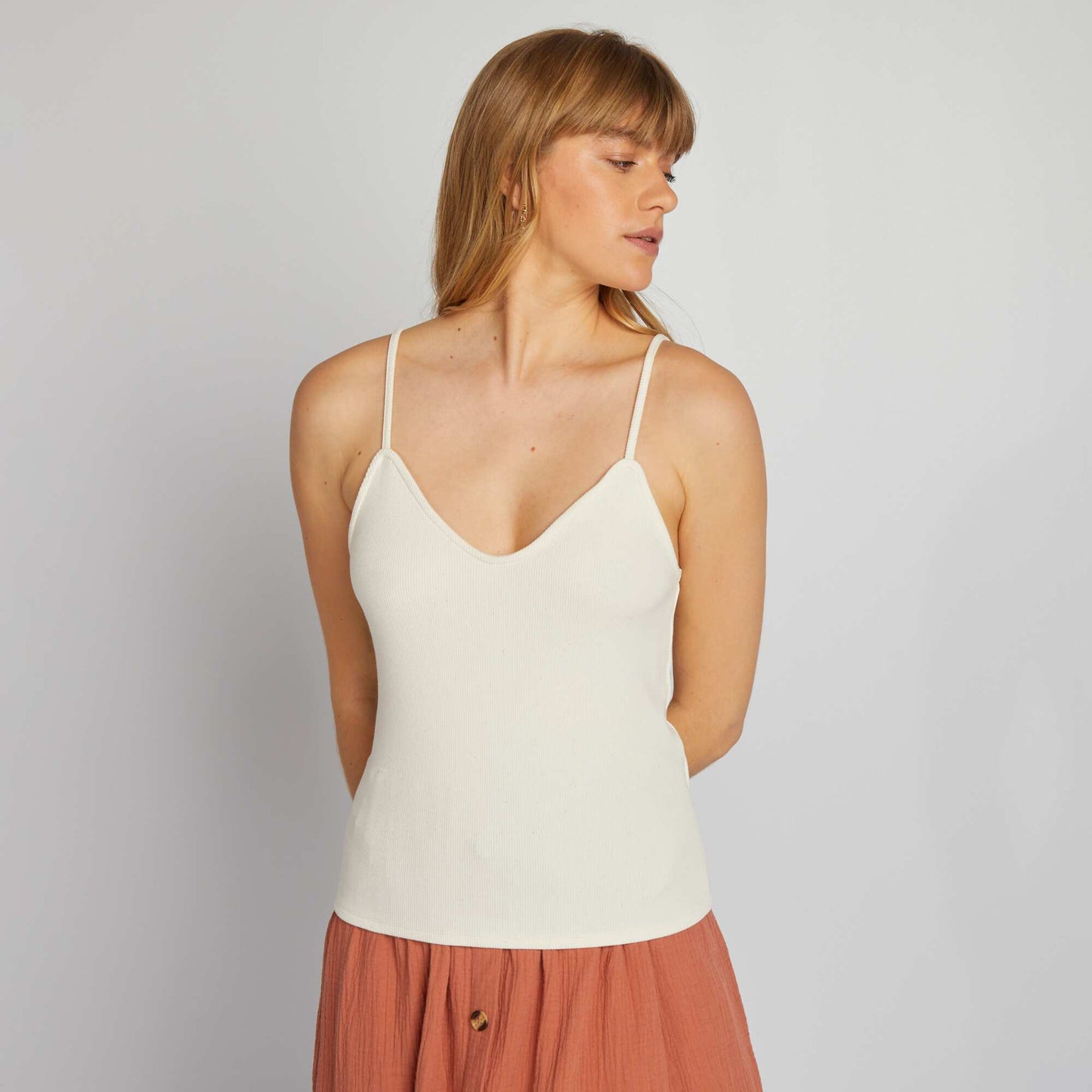 Camiseta de tirantes undyed BLANCO