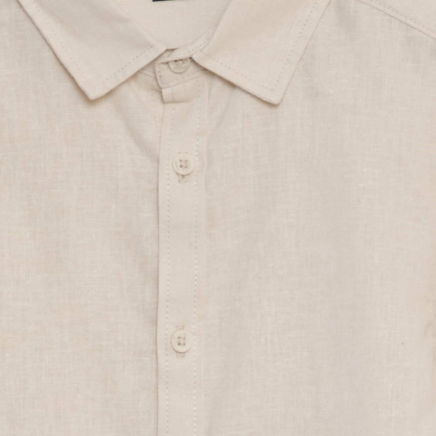 Camisa de mezcla de cáñamo beige