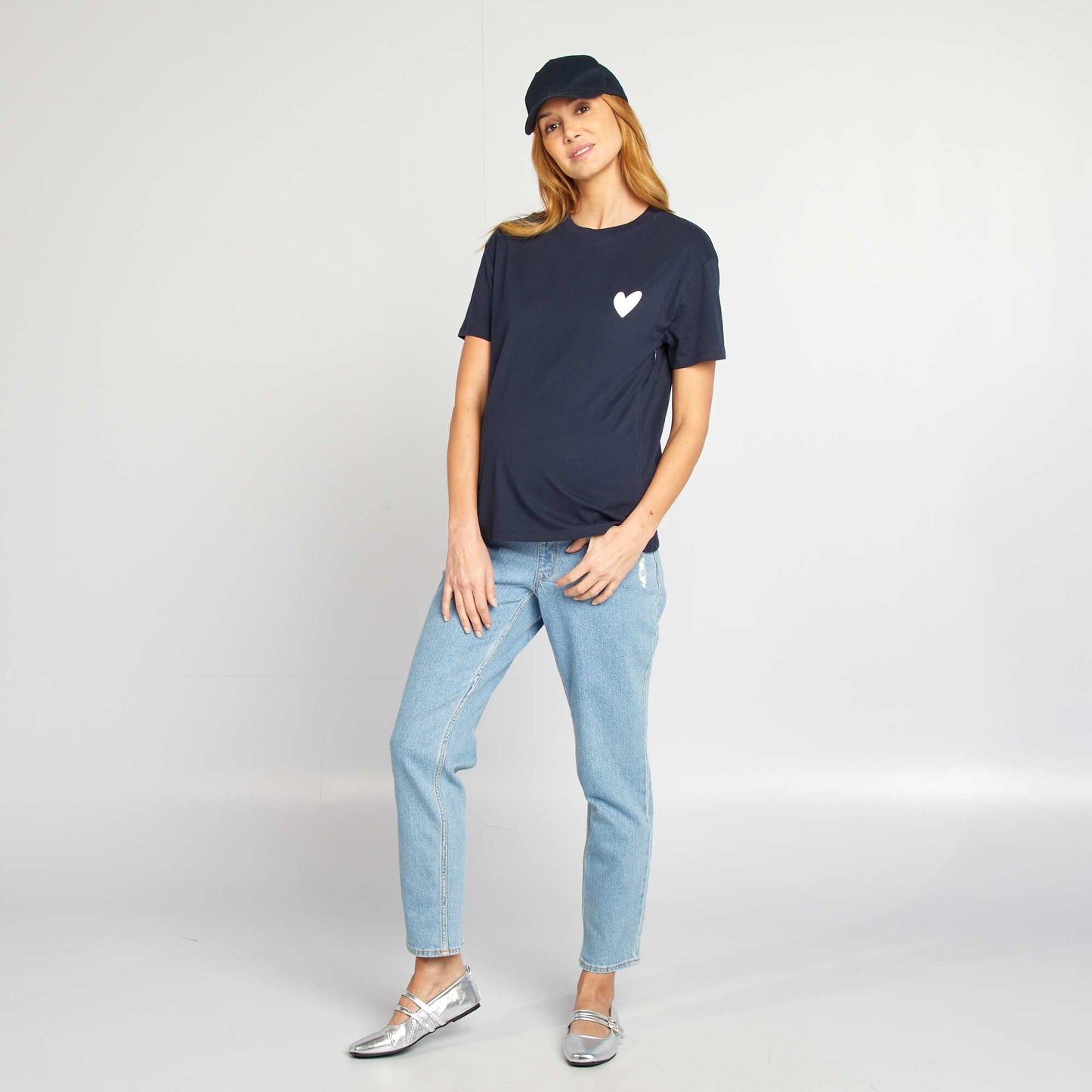 Camiseta lactancia con estampado BLANCO