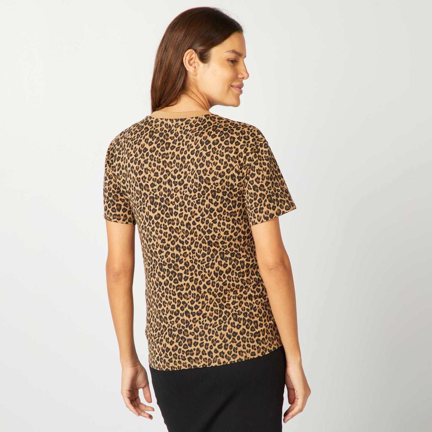 Camiseta de lactancia leopardo BEIGE