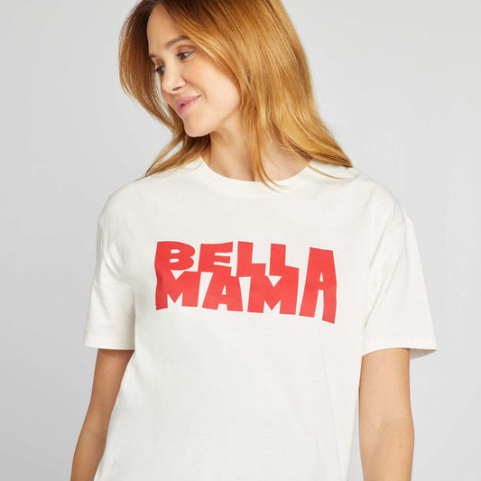 Camiseta lactancia con estampado BLANCO