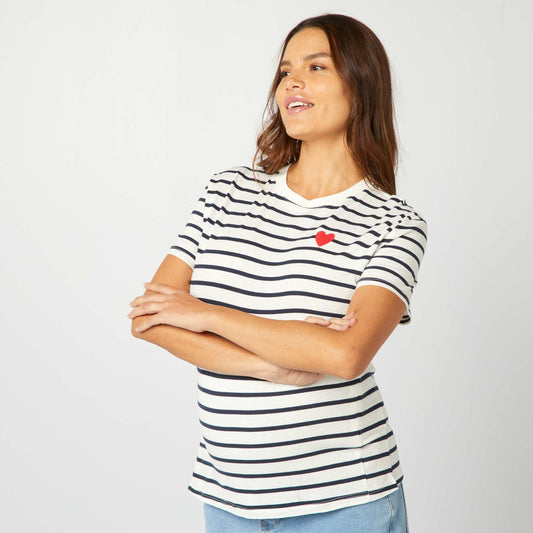 Camiseta lactancia con estampado BLANCO
