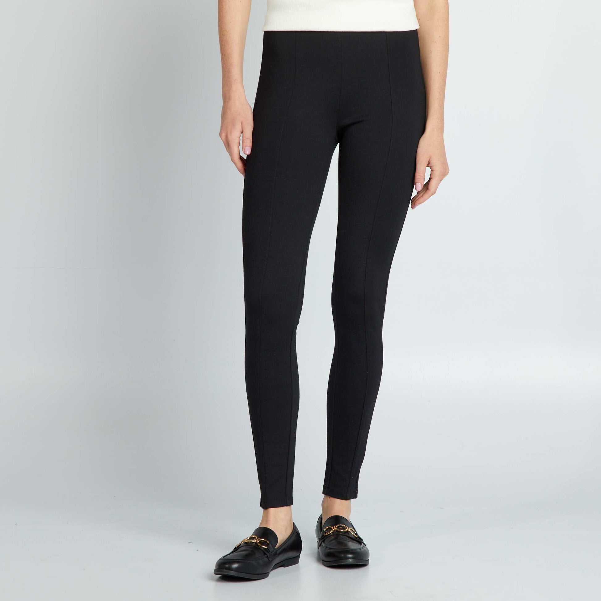 Legging largo de punto milano negro – Kiabi Uruguay